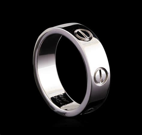 cartier silver mens ring